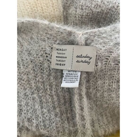 Anthropologie Saturday Sunday Color Block Knit Long Cardigan Sweater O/S - Picture 2 of 4